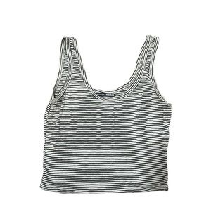 Black and white striped Brandy Melville scoop neck tank